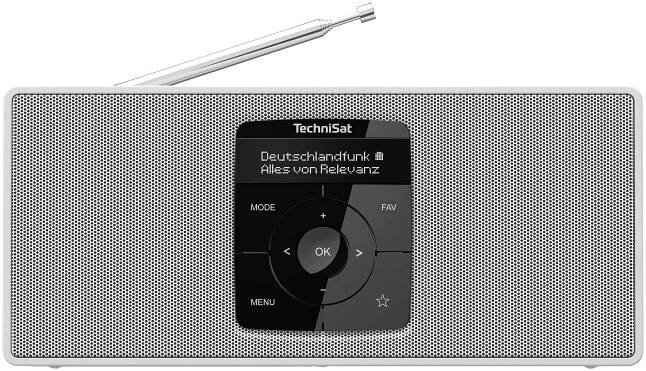 TechniSat DIGITRADIO 2 S kapesní rádio DAB+, FM Bluetooth funkce alarmu, s akumulátorem bílá
