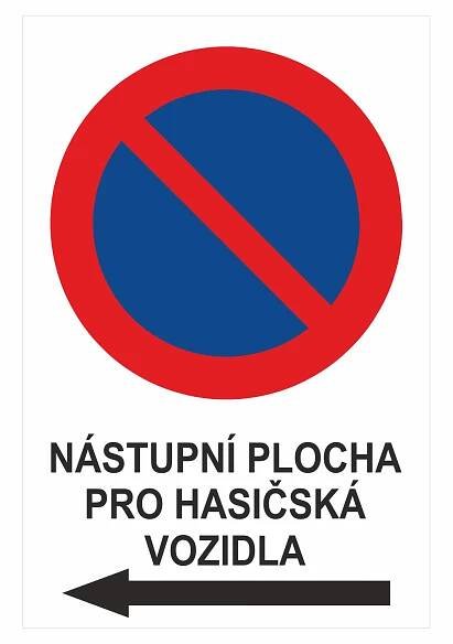 Zákaz stání Nástupní plocha-vlevo