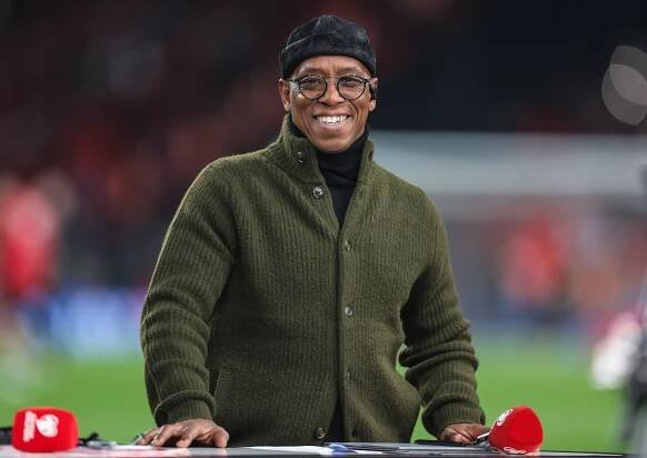 Ian Wright at a soccer match.