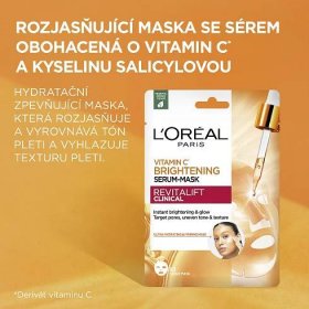 L'Oréal Paris Revitalift Clinical rozjasňující pleťová maska s vitaminem C, 26 g