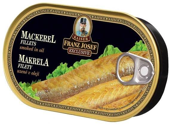Kaiser Franz Josef Exclusive Makrela uzené filety v oleji 170 g
