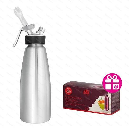 Šlehačková láhev iSi CREAM PROFI WHIP 1.0 l - láhev a bombičky