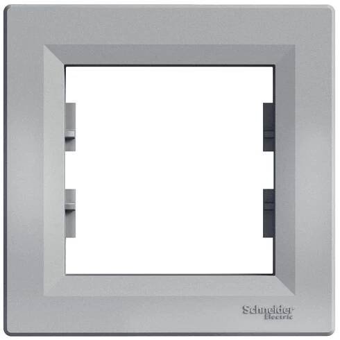 Asfora - Krycí rámeček jednonásobný, aluminium, Schneider EPH5800161