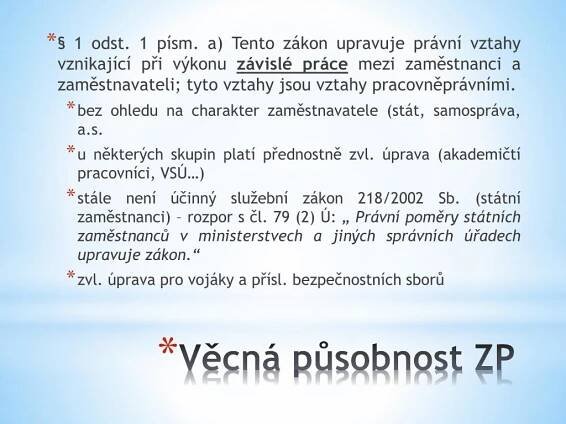 PPT - Pracovní právo PowerPoint Presentation, free download - ID:4423036