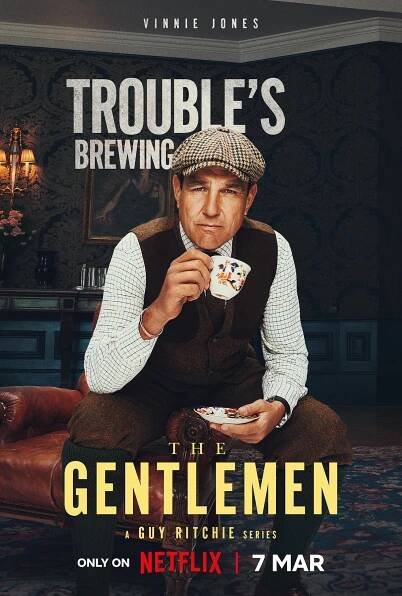 Character key art featuring Vinnie Jones