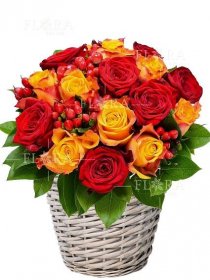 Luxusní květinový koš z růží Alexis | Flora Online