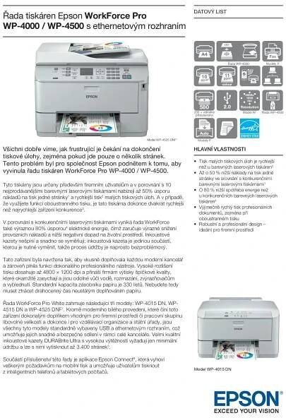 Datový list Epson WorkForce Pro WP-4525DNF - Zbozi.cz