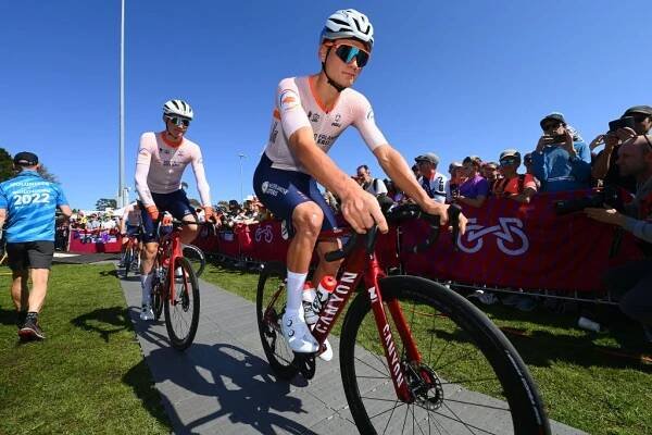 HELENSBURGH AUSTRALIA  SEPTEMBER 25 Mathieu Van Der Poel of The Netherlands prior to the 95th UCI Road World Championships 2022 Men Elite Road Race a 2669km race from Helensburgh to Wollongong  Wollongong2022  on September 25 2022 in Helensburgh Australia Photo by Tim de WaeleGetty Images