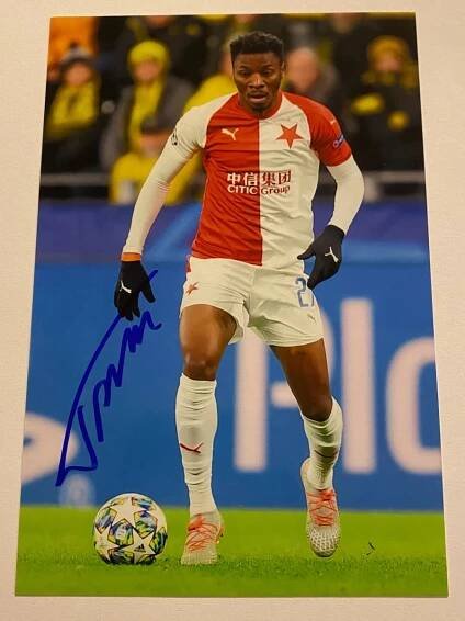 Autogram - Ibrahim Traoré - SK Slavia Praha - Ostatní sběratelské předměty