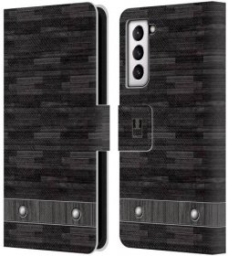 Pouzdro HEAD CASE na mobil Samsung Galaxy S21 / S21 5G stavební textury dřevo černá barva