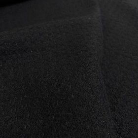 Černá vafle, vlna, nepatrně černá lurexová nitka - TextileMountain™ - Netradiční a originální látky nejen z českých továren