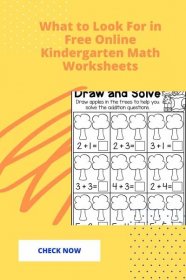 What To Look For In Free Online Kindergarten Math Worksheets