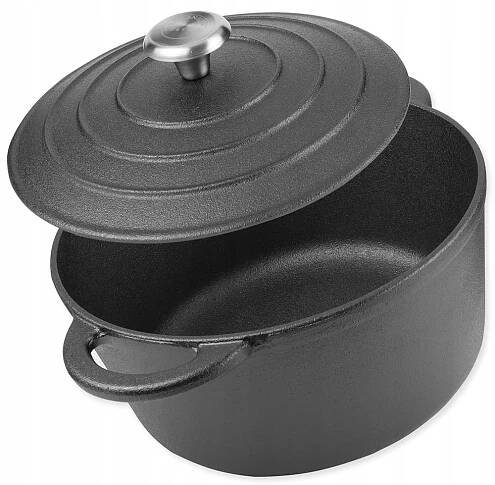 Hrnec hrnec 2,6 l Těžký kotlík PEKÁČ 22 cm Indukční plyn