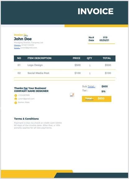 How to Create an Invoice in Word (In 3 Simple Steps!) | Design Shack