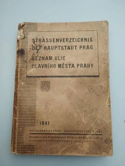 1941*Seznam ulic hlavního města Prahy*Protektorát Čechy a Morava*