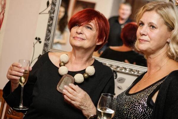 S Jindrou Janouškovou v divadelním klubu po premiéře, foto Jiří Sejkora