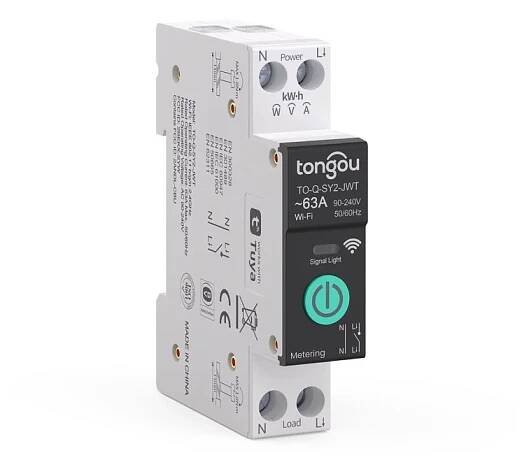 WiFi stykač Tuya Designo pro DIN lištu Chytrý WiFi stykač SYS2 na DIN lištu až 63A Smart Life Tuya