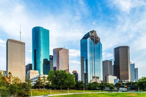 Panorama z Houstonu, texas — Stock obrázek