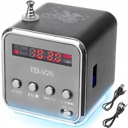BEZDRÁTOVÝ REPRODUKTOR MINI RÁDIO MP3 USB SD BLUETOOTH