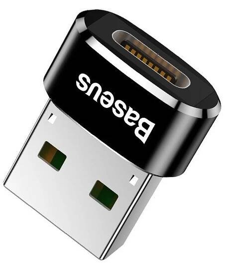 Baseus Adaptér USB-C na USB-A, 3A, černý