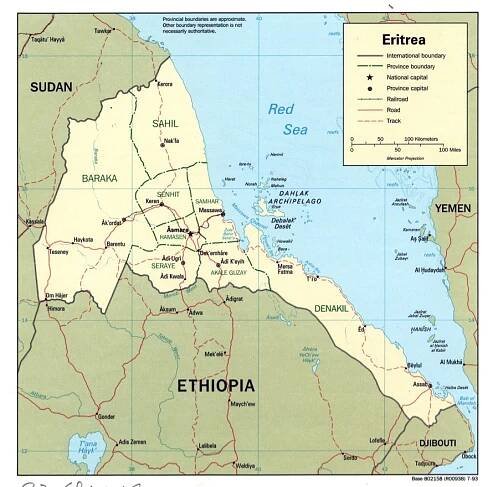 Maps of Eritrea | Collection of maps of Eritrea | Africa | Mapsland | Maps of the World