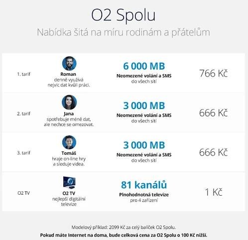 O2 představuje nové tarify pro jednotlivce