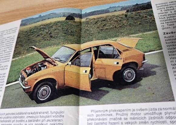 TEST AUSTIN ALLEGRO 1300 SUPER, ROK 1976, 3X DVOJSTRANA 52CMX 26CM