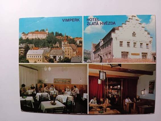 Vimperk - Hotel Zlatá Hvězda - pohlednice VF