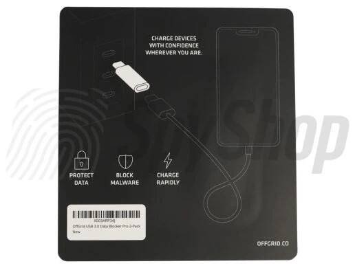 Data blokátor Offgrid USB 3.0 Data Blocker Pro – USB-A, rychlé nabíjení, úplná ochrana dat a soukromí