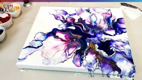 Paint and WATER Only Dutch Pour + Swipe?? MUST SEE Acrylic Pouring Technique
