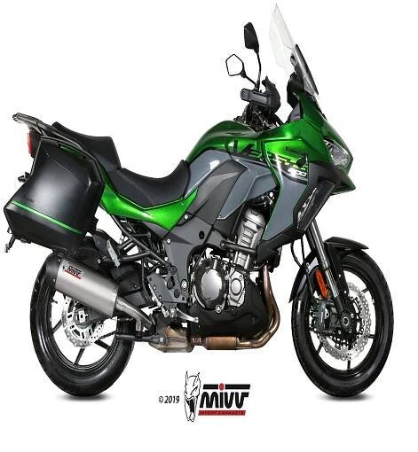 Koncovka výfuku MIVV OVAL K.049.LNC Titanum / Carbon Caps KAWASAKI KLZ 1000 Versys 2019-2025