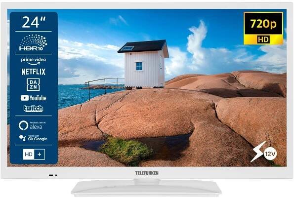 TELEFUNKEN SMART TV TELEVIZE 12V PRO KARAVAN 24" HEVC