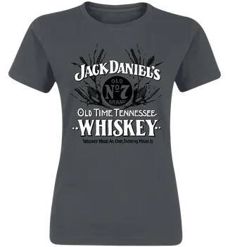 Tričko z Jack Daniel's - Vintage Logo - Ženy - šedá