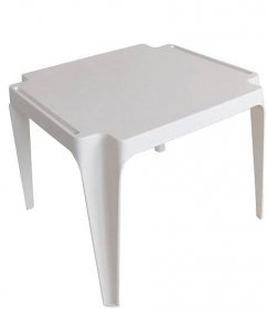 Dětský plastový stolek, bílý