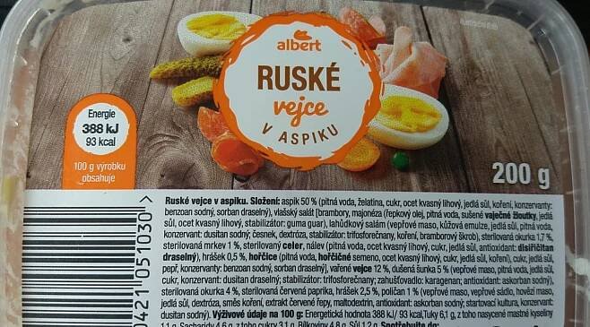 Ruské vejce v aspiku Albert