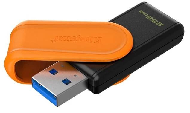 Kingston Flash Disk 256GB USB3.2 Gen 1 DataTraveler Exodia S (Black + Orange)