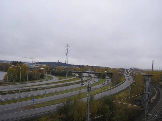 E75 poblíž Jyväskylä, Finsko