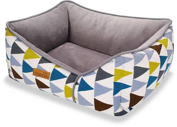 Qiushi pelíšek pro psy barevný s geometrickým vzorem M 64 × 50 × 19 cm