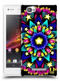 POUZDRO A OBAL NA MOBIL | HEAD CASE plastový obal na mobil Sony Xperia M vzor Indie Mandala kaleidoskop barevný vzor HVĚZDA | Pouzdra, obaly, kryty a tvrzená skla na mobilní telefony
