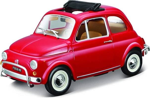 Bburago 18-22099 - Model auta - Fiat 500L 1968 (červený, měřítko 1:24) Toy car