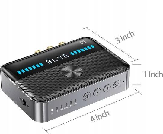 BLUETOOTH BEZDRÁTOVÝ ADAPTÉR 5.3 S DIGITÁLNÍ LED OBRAZOVKOU + VYSÍLAČEM za 558.00CZK - Allegro