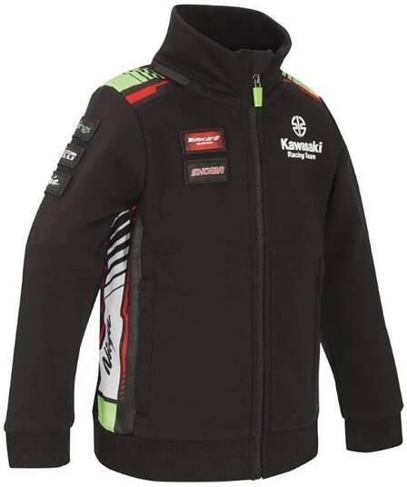KAWASAKI mikina RACING TEAM dětská black/green