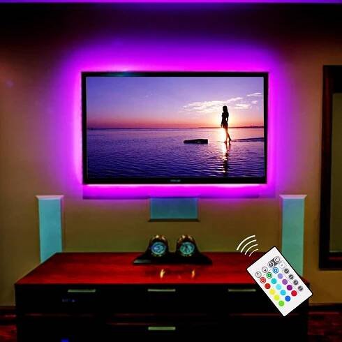 LED RGB osvětlení za TV, délka 2m, dálkové ovládání, USB