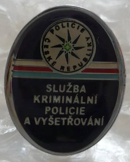 krásný a vzácný odznak služba kriminální policie a vyšetřování