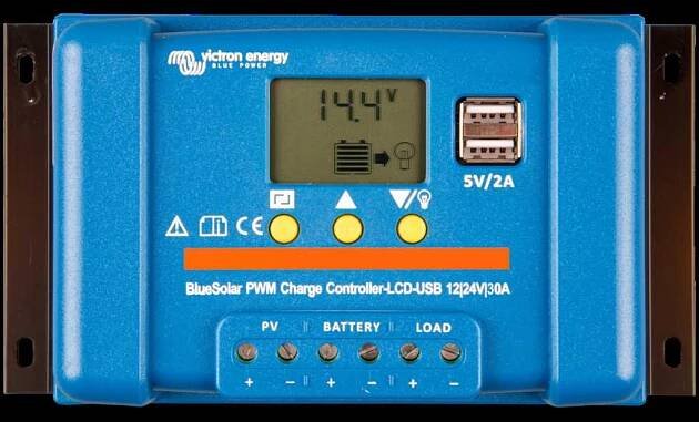 PWM solárny regulátor Victron Energy BlueSolar-LCDandUSB 20A