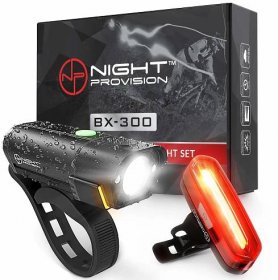 BX-300 Rechargeable Bike Light Set - Powerful Front and Back Lights, Bicycle  Accessories for Night Riding, Cycling Safety Best Headlight with USB Tail  Rear for Adults Kids Men Women Road Mountain Charcoal