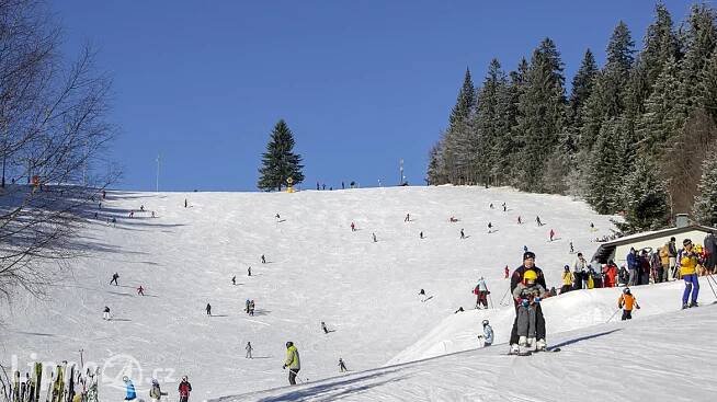 Jedna ze sjezdovek ve skiareálu Hochficht