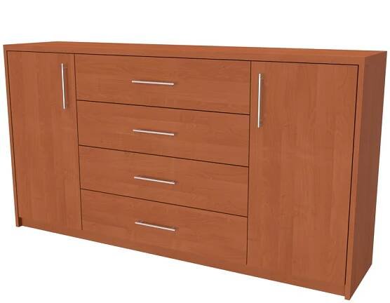 Komoda NÁBYTEK MIKULÍK s.r.o. AURA 3 - komoda, 160x86cm Hloubka: 36cm, Dekor: olše Šířka: 160cm, Dekor: olše