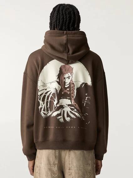 Pull&Bear Mikina – hnědá: přední strana