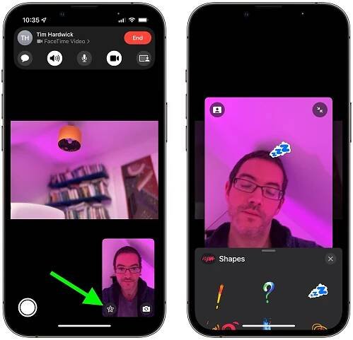 2effects in facetime